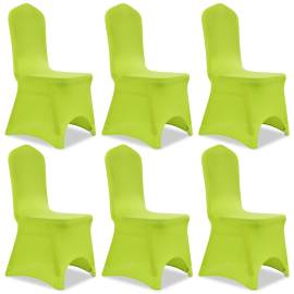 Husă de scaun elastică, 6 buc., verde