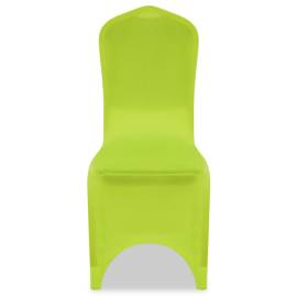 Husă de scaun elastică, 6 buc., verde, 3 image