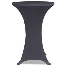 Husă elastică pentru masă, 2 buc., antracit, 70 cm, 3 image