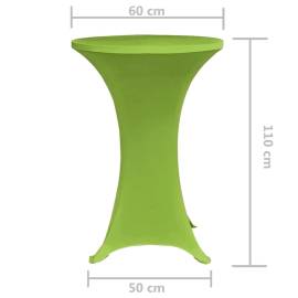 Husă elastică pentru masă, 2 buc., verde, 60 cm, 5 image