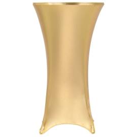 Huse elastice de masă, 2 buc., auriu, 60 cm