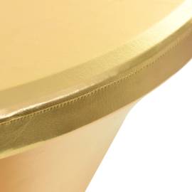 Huse elastice de masă, 2 buc., auriu, 60 cm, 3 image