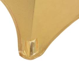 Huse elastice de masă, 2 buc., auriu, 70 cm, 4 image