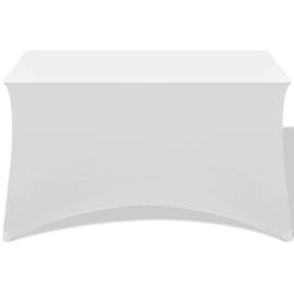 Huse elastice pentru masă, 120 x 60,5 x 74 cm , alb, 2 buc., 2 image