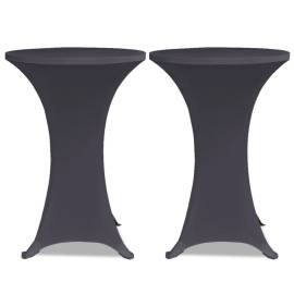 Husă de masă elastică, 4 buc., antracit, 60 cm, 3 image