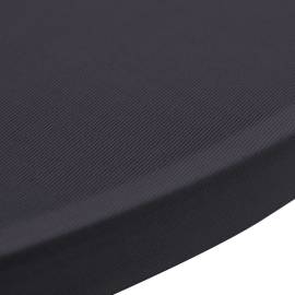 Husă de masă elastică, 4 buc., antracit, 60 cm, 5 image