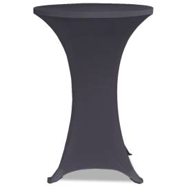 Husă de masă elastică, 4 buc., antracit, 60 cm, 4 image