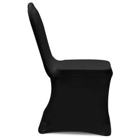 Huse de scaun, elastice, 100 buc, negru, 3 image