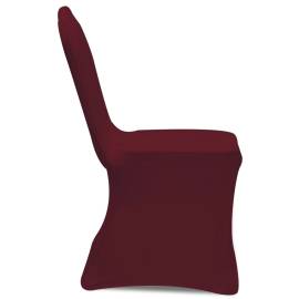 Huse elastice pentru scaun, 100 buc., bordo, 3 image