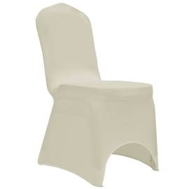 Huse elastice pentru scaun, 12 buc., crem, 3 image