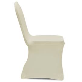 Huse elastice pentru scaun, 18 buc., crem, 4 image