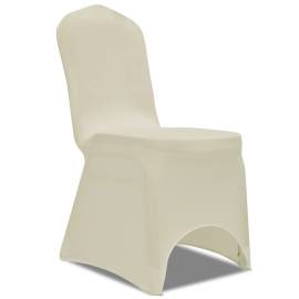 Huse elastice pentru scaun, 24 buc., crem, 2 image