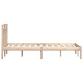 Cadru de pat, 200x200 cm, lemn masiv de pin, 5 image