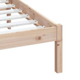 Cadru pat, 140x190 cm, lemn masiv de pin, 7 image