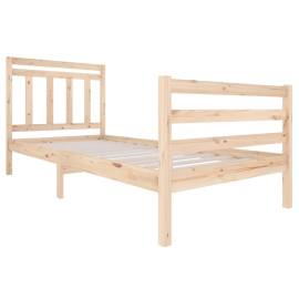 Cadru de pat, 90x200 cm, lemn masiv, 3 image