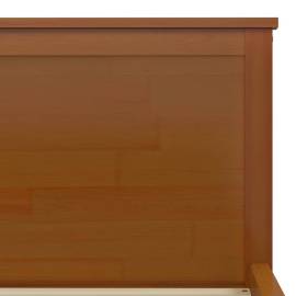Cadru de pat, maro miere, 90x200 cm, lemn masiv de pin, 6 image