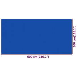 Covor pentru cort, albastru, 300x600 cm, hdpe, 4 image