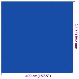 Covor pentru cort, albastru, 400x400 cm, hdpe, 4 image