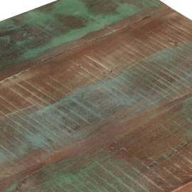 Masă laterală cu roți, 40x40x42 cm, lemn masiv reciclat, 4 image