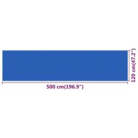 Paravan de balcon, albastru, 120x500 cm, hdpe, 5 image