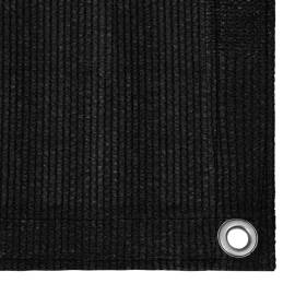 Paravan de balcon, negru, 75x600 cm, hdpe, 2 image