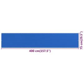 Paravan pentru balcon, albastru, 75x400 cm, hdpe, 5 image