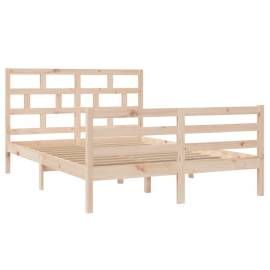 Cadru de pat, 140x200 cm, lemn masiv de pin, 3 image