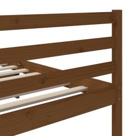 Cadru de pat, maro miere, 160x200 cm, lemn masiv de pin, 6 image
