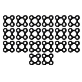 Conectori covoraș, 20 buc., negru, cauciuc, 2 image