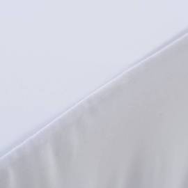 Huse elastice de masă cu fustă, 2 buc., alb, 243x76x74 cm, 3 image
