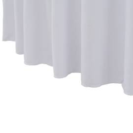 Huse elastice masă lungi, 2 buc., alb, 150 x 74 cm, 3 image