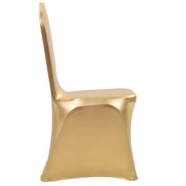 Huse elastice pentru scaun, 6 buc., auriu, 3 image