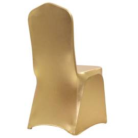 Huse elastice pentru scaun, 6 buc., auriu, 2 image
