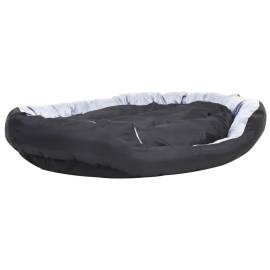 Pernă reversibilă și lavabilă pt câini gri/negru,150x120x25 cm, 8 image