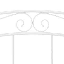 Cadru de pat, alb, 140x200 cm, metal, 7 image