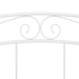 Cadru de pat, alb, 200x200 cm, metal, 7 image