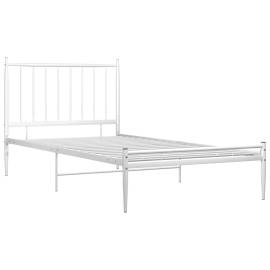 Cadru de pat, alb, 90 x 200 cm, metal, 3 image