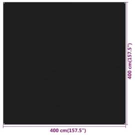 Covor de cort, negru, 400x400 cm, hdpe, 4 image