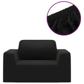Husă elastică pentru canapea, negru, tricot poliester, 2 image