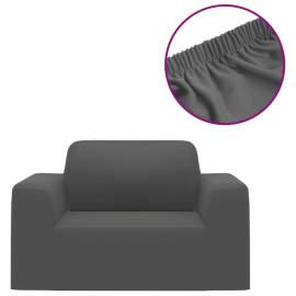 Husă elastică pentru canapea poliester jersey antracit, 2 image