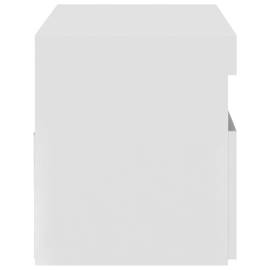 Comodă tv cu lumini led, alb, 75x35x40 cm, 6 image