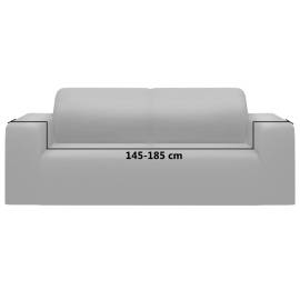 Husă elastică pentru canapea cu 2 locuri poliester jerseu, gri, 6 image