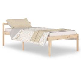 Cadru de pat, 100x200 cm, lemn masiv de pin, 2 image