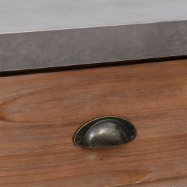 Masă consolă, 110x35x80 cm, lemn masiv de brad, 6 image