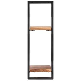 Rafturi de perete 2 buc. 25x25x75 cm lemn masiv acacia/oțel, 4 image