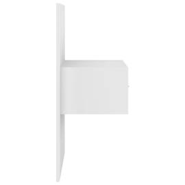 Noptiere de perete, 2 buc., alb, lemn prelucrat, 7 image