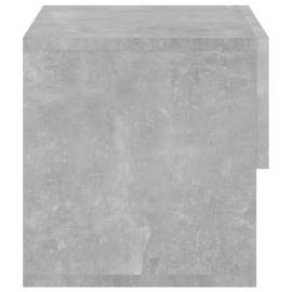 Noptiere de perete, 2 buc., gri beton, lemn prelucrat, 7 image