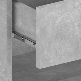 Noptiere de perete, 2 buc., gri beton, lemn prelucrat, 8 image