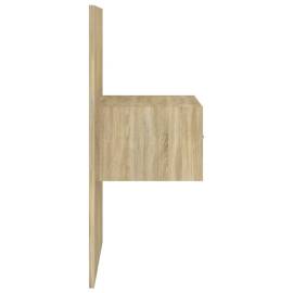 Noptiere de perete, 2 buc., stejar sonoma, lemn prelucrat, 7 image