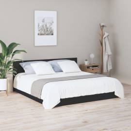 Tăblie de pat, negru, 200x1,5x80 cm, lemn prelucrat, 3 image